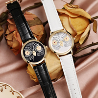Montres-bracelets dorées mignonnes et luxueuses pour femmes Relojes De Lujo Para Mujer Damen Uhr