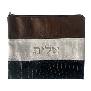 为犹太Isreal定制您的设计希伯来刺绣高丽包金色PU Tefillin包 - Product Image 2