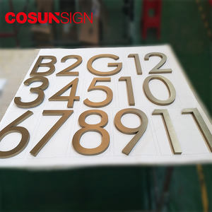 COSUN-Petite enseigne en acier inoxydable 304, design moderne, pour numéro de maison flottant - Product Image 1