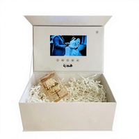 Boîte cadeau blanche, emballage en papier interactif, fermeture magnétique, logo personnalisé, boîte promotionnelle pour mariage