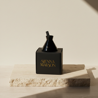 Diffuseur de parfum en verre noir brillant personnalisé de luxe 200 ml avec de grands bâtonnets et boîte