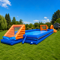 Jeu gonflable d'extérieur pour terrain de football, savon à l'eau, terrain de football avec rebondissements, ballon Zorb