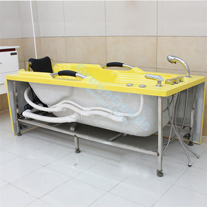 Bañera rectangular de acrílico para <span class=keywords><strong>el</strong></span> hogar, bañera de hidromasaje multifunción con <span class=keywords><strong>chorro</strong></span> de aire, color amarillo - Product Image 3