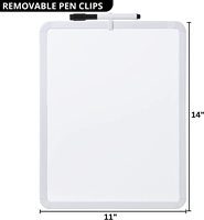 Tableau blanc magnétique à effacement à sec, petit format, cadre en PP, pour enfants et étudiants