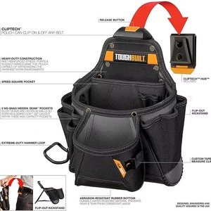Muestra gratuita: Bolsa de herramientas para técnico de 10 compartimentos (mediana) - con presilla, 3 fundas ajustables, 6 destornilladores ajustables, accesorios - Product Image 6