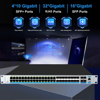 Commutateurs réseau industriels gérés 48 ports RJ45, 4 ports SFP 10G en uplink, routage dynamique, ERPS, VLAN 4K, montage en rack, 6KV