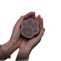 Urna Conmemorativa de Madera Hecha a Mano para Cenizas de Mascotas con Tapa, Recuerdo Personalizable con Huella de Pata para Gatos y Perros