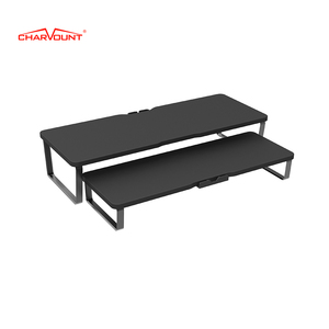 Soporte de <span class=keywords><strong>Monitor</strong></span> <span class=keywords><strong>Vertical</strong></span> portátil, elevador de doble <span class=keywords><strong>Monitor</strong></span> para ordenador de madera, otros accesorios de ordenador con gestión de cables - Product Image 1