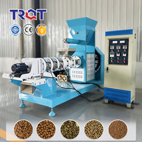Machine à granulés d'aliments pour animaux de ferme industrielle à haute capacité 1T/H, extrudeuse d'aliments pour animaux pour élevage avicole