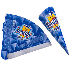 Papier kegel becher Hülle für Eis Dessert Wasser Papier kegel liefert Gelato - Product Image 6