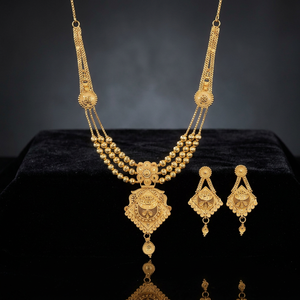 Venta al por mayor 14K 18K 24K oro lleno formando collares cortos, conjunto de joyería de diseño tradicional, conjunto de joyería de moda chapado en oro de latón - Product Image 2