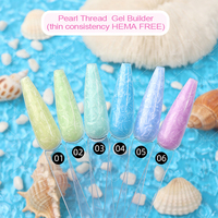 Gel de construction pour ongles Hema Free & Natural Pearl Thread, gel de construction perlé laiteux, gel de nivellement, extension d'ongles, gel dur