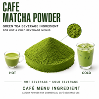 Poudre de Matcha Café, ingrédient de thé vert pour les menus de boissons chaudes et froides