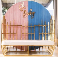 Nouveau Design de Banquet de mariage reine trône d'or chaise de cage à oiseaux canapé chaise décorative pour fête