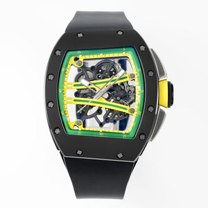 นาฬิกาจักรกลดีไซน์หรูหรา ตัวเรือนเซรามิก ระบบตูร์บิญอง กระจกแซฟไฟร์ ขอบหน้าปัด TZP-N สายยาง กันน้ำ - Product Image 4