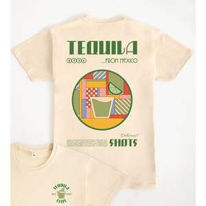 T-shirt promozionale Tequila Time, unisex, taglia adulto media, stampa verde - Product Image 1