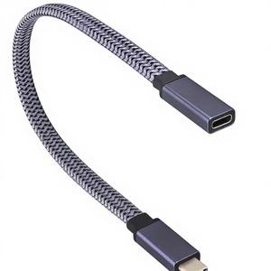 Aaotokk <span class=keywords><strong>สาย</strong></span>ถัก USB 3.1ชนิด C <span class=keywords><strong>ต</strong></span>ัวผู้ตัวเมีย60วั<span class=keywords><strong>ต</strong></span><span class=keywords><strong>ต</strong></span>์3A ชาร์จข้อมูลวิดีโอเสียงสำหรับแล็ปท็อปแท็บเล็ตโทรศัพท์มือถือ - Product Image 1