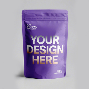 Custom Printed Child-Resistant Ziplock Stand-up Pouch <strong>Smell</strong> <strong>Proof</strong> 3.5 Mylar <strong>Bags</strong> For Food Storage For Milk - Product Image 1