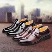Nouvelles Chaussures Décontractées en Cuir PU pour Homme, Style Anglais, Chaussures Habillées d'Affaires, Chaussures Décontractées de Haute Qualité pour Adultes