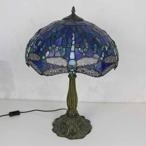 LongHuiJing Tiffany stile lampada da tavolo blu libellula design antico fatto a mano da 16 pollici paralume adatto <span class=keywords><strong>per</strong></span> soggiorno camera da letto - Product Image 5