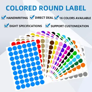 A5 Colored Dot Label Color Classification Marker Round Seal Sticker Color Marker Self-adhesive Label