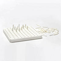 Tapis de support pour four en céramique blancs scintillants résistants aux hautes températures avec 60 clous de support pour pichets de four