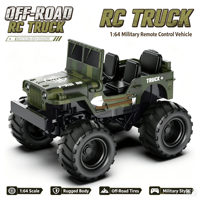 DWI Dowellin SUV militaire RC à l'échelle 1/64, véhicule tout-terrain télécommandé 4x4 avec châssis en alliage