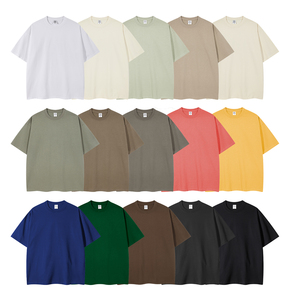 T-shirt en coton épais 260GSM 100% coton T-shirt Streetwear vierge impression personnalisée - Product Image 3