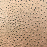 Simili cuir PVC grain autruche 1,0 mm, 54 pouces, avec support brossé, pour décoration de chaises, sacs à main et ameublement, 21 couleurs, MOQ 1 yard