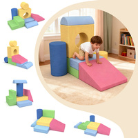 Weiche Schwamm-Kletterblöcke für Kinder, Indoor-Aktivitäts-Spielset, Pädagogisches Montessori-Sensorikspielzeug, Sichere Schaum-Krabbel- und Rutschblöcke