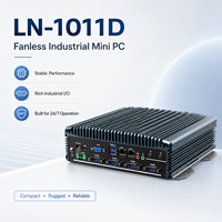 Mini PC Compacto Silencioso con Doble Pantalla, LAN, USB, COM y Audio para Controlador de Kiosco Gateway, Compatible con Windows y Linux
