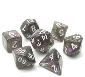 Mini 7 piezas DND fantasía colorido COC juego de mesa Mini acrílico poliédrico hueco dados corriendo grupo fantasía forma - Product Image 3