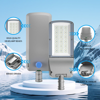 Lampadaire LED AC extérieur étanche IP65 en aluminium à haut lumen pour parking et rue publique, 50W 100W 150W 200W
