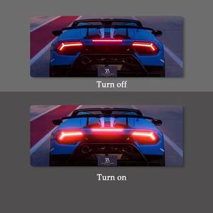 カスタマイズされたUSB 3D LEDカーウォールアートアニメーションブラックアクリルLEDサスペンション装飾レーシングネオンライト付きウォールアート用 - Product Image 1