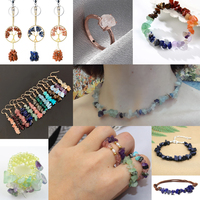 Prix Usine de Gros, Perles en Pierres Naturelles Irrégulières (Pépites) en Améthyste et Aigue-Marine pour Fabrication de Bijoux, Bracelets et Colliers DIY