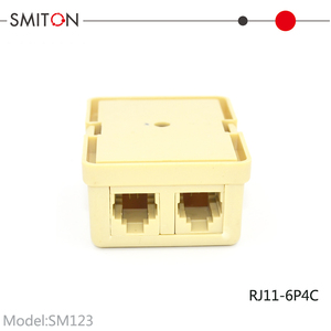 Boîte <span class=keywords><strong>de</strong></span> jonction téléphonique RJ11 à 4 cœurs, montage en surface, 6 broches, Rosette - Product Image 2
