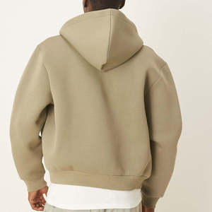 Services ODM et OEM Sweatshirts pour hommes délavés à l'acide Streetwear vintage <span class=keywords><strong>France</strong></span> Terry Fermeture éclair unie Logo personnalisé Hoodies - Product Image 4