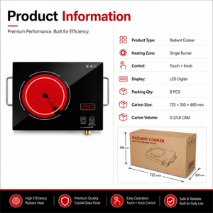Cuisinière infrarouge haute puissance, écran tactile, 8 modes de cuisson, plaque de cuisson électrique, cuisinière en céramique, chauffage rapide, vente en gros, cuisine KI03003 - Product Image 5