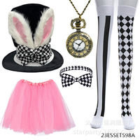 Chapeau en peluche avec oreilles de lapin pour enfants, accessoires de fête pour hommes, pour Pâques