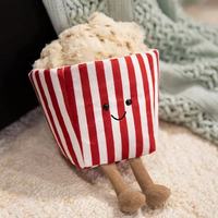 Peluche Seau à Popcorn Mignon Série JellyC du Royaume-Uni, Coussin Doux en Peluche pour Enfants, Cadeau d'Anniversaire