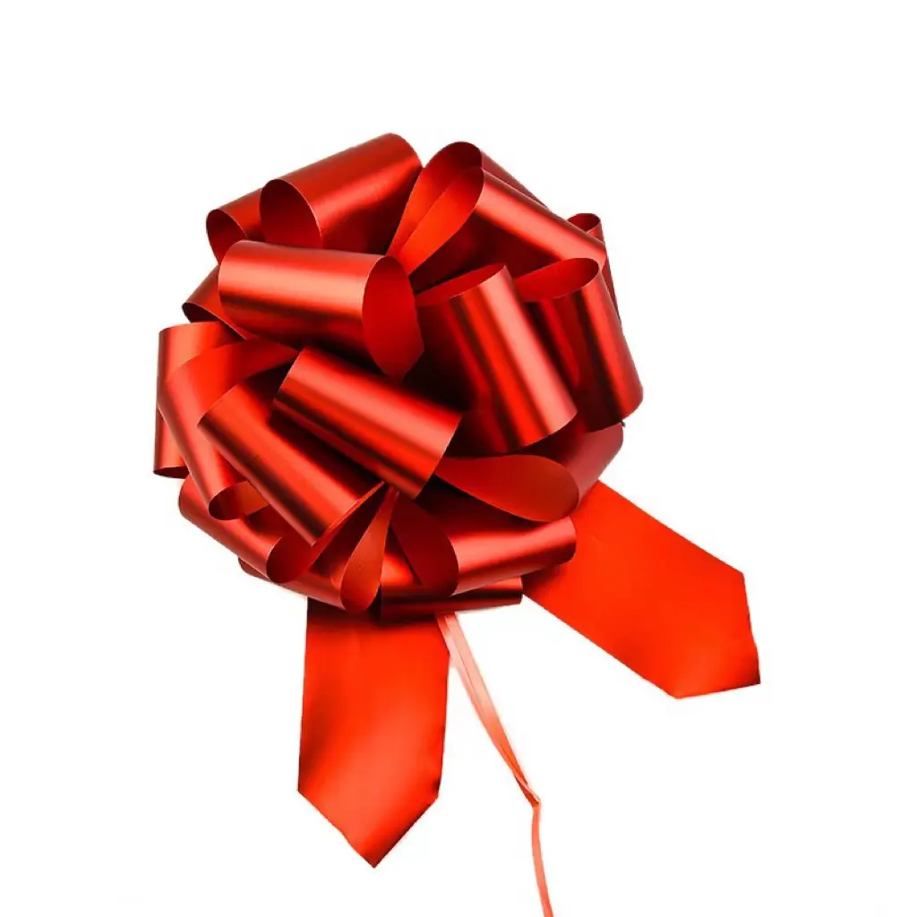 Produttore all'ingrosso Red Large Christmas Wedding Decoration Gift Ribbons Pull Flower Ribbon Pull Bows