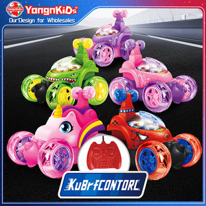 Vehículo Eléctrico Infantil Personalizado al por Mayor, Juguete <span class=keywords><strong>Coche</strong></span> RC con Rotación 360 Grados, Control Remoto con Luces Intermitentes y Música - Product Image 1