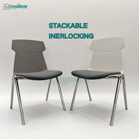 Nouvelle arrivée Hot Plastic Chair Empilable Metal Chromed Interlocking Trooley for School Hotel Events Conference Exhibition Rental