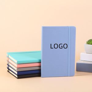 Carnet de notes personnalisé A5 en cuir PU, reliure cousue, avec 100 feuilles, logo en relief, pour le bureau, l'école, la promotion - Product Image 1
