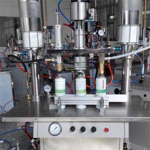 Máquina de llenado de aerosol de metal neumática semiautomática con control PLC y alta precisión - Product Image 1