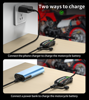 Chargeur de batterie de moto KEWIG 12V, chargeur intelligent compact compatible avec les batteries au plomb-acide et au lithium LiFePO4