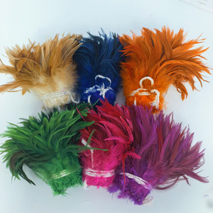 Plumas de gallo teñidas y ensartadas <span class=keywords><strong>al</strong></span> por mayor para señuelos de pesca con mosca de agua salada (streamer, spey, trucha, lubina, pez espina) - Product Image 3