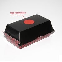 Venta al por mayor de cajas de pollo frito, caja de papel de comida rápida personalizada para llevar, caja de pollo frito con agujeros