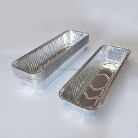 Wholesale Rectangular Aluminum Foil Tray Food Grade Disposable Packaging Container for Catering and Kitchen Storage