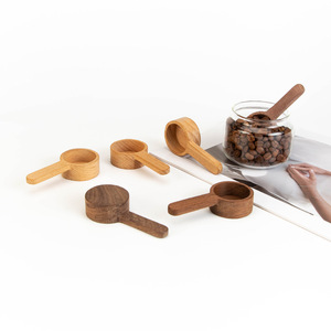 Cuillères doseuses en bois pour café et thé, en noyer, minimalistes, écologiques, pour la cuisine - Product Image 3